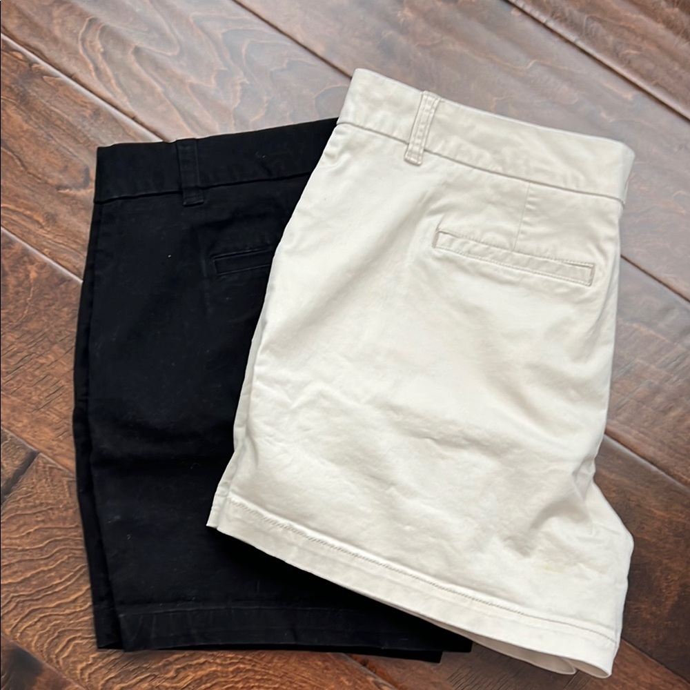 Both Black and Cream Shorts
